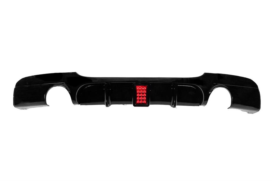 BMW 3-serie E90/E91 2005–2011 Bakre stötfångardiffusor för dubbla enkelutblås med LED (för M-Sport, ABS) Image