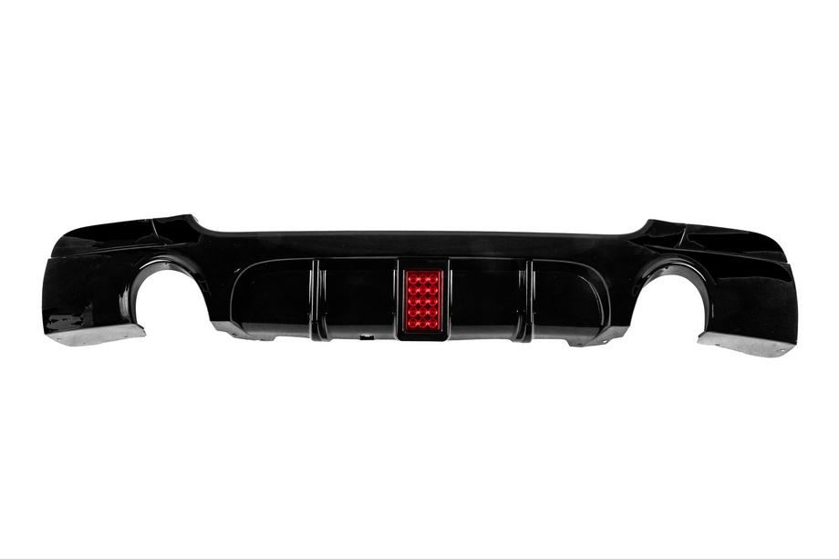BMW 3-serien E92/E93 2006–2013 Bakre stötfångardiffusor för dubbla enkelutblås med LED (för M-Sport, ABS) Image