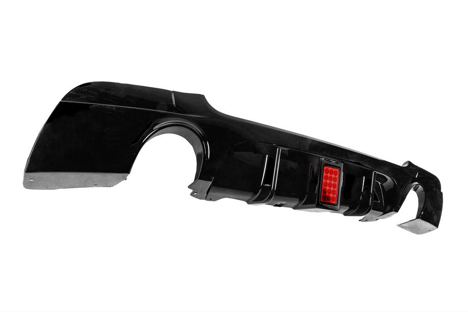 BMW 3-serien E92/E93 2006–2013 Bakre stötfångardiffusor för dubbla enkelutblås med LED (för M-Sport, ABS) Foto 3