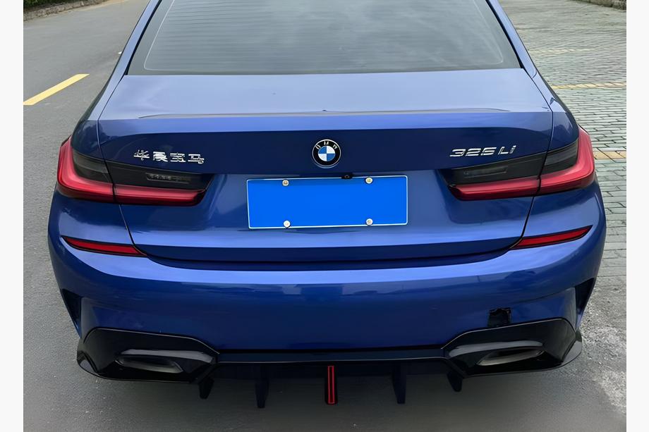 BMW 3-serien G20/G21 2018– Bakre stötfångardiffuser B-Style LED (för M-Sport 2018-2022, ABS) Image