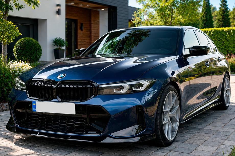 BMW 3-serien G20/G21 2018– Frontspoilerläpp Lip FD-Style (för M-Sport 2023+, ABS) Image