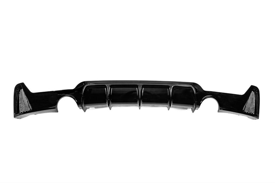 BMW 4-serie F32/F33/F36 2012–2020 Bakre stötfångardiffusor för dubbelsidig enkel avgaspipa V2 (för M-Sport, ABS) Image