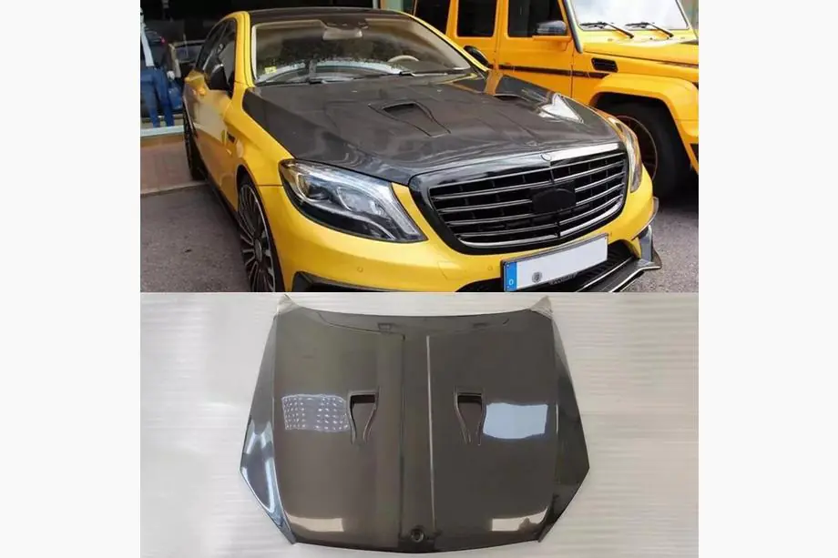 Mercedes S-class W222 2013–2022 Motorhuv (kolfiber) Image