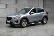 Mazda CX-5 2012–2017 Sidosteg Sunrise (2 st, aluminium) foto 1