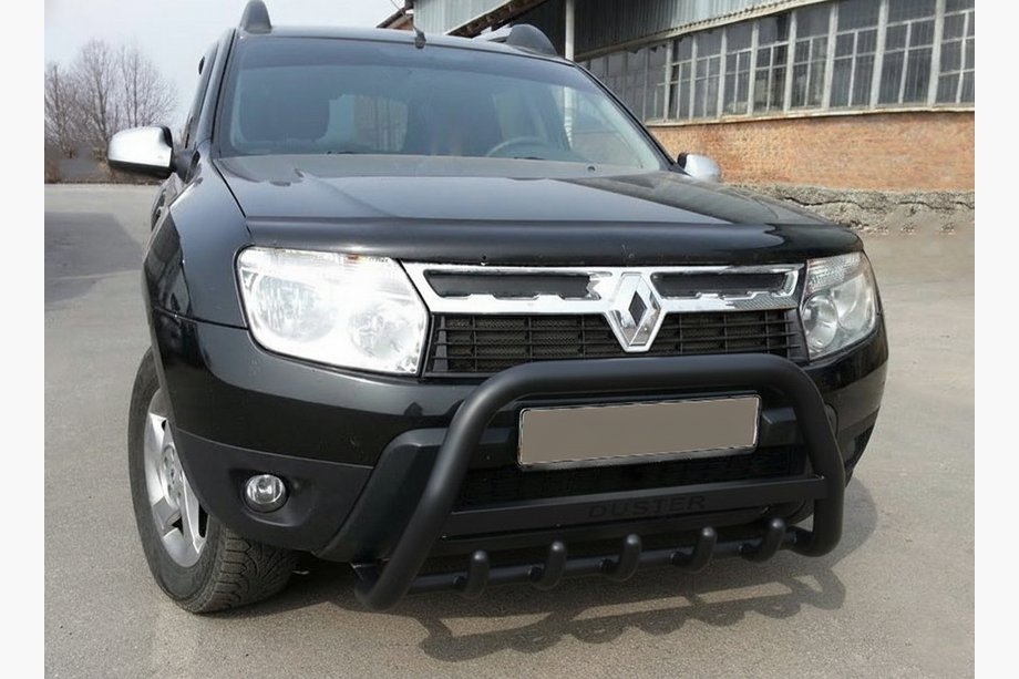 Dacia Duster 2008–2018 Frontbåge med texten WT004 Black (rostfritt stål) Image