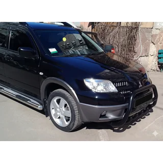 Frontbåge WT004 Black (rostfritt stål) Mitsubishi Outlander 2001–2006 foto 4