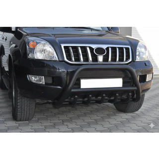 Låg bullbar WT003 Black (rostfritt stål) Toyota Land Cruiser Prado 120 2002–2009 foto 3