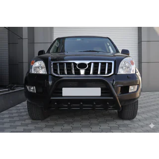 Låg bullbar WT003 Black (rostfritt stål) Toyota Land Cruiser Prado 120 2002–2009 foto 4