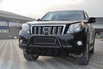 Toyota Land Cruiser Prado 150 2009–2023 Frontbåge WT003 Black (rostfritt) foto 5