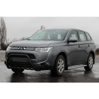 Frontbåge WT004 Black (rostfritt stål) Mitsubishi Outlander 2012–2021 foto 1
