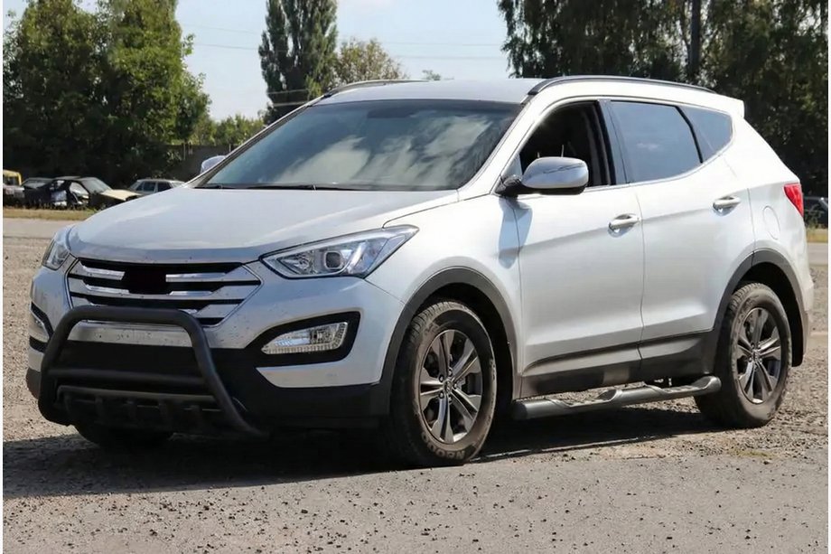 Hyundai Santa Fe 3 2012–2018 Frontbåge WT003 Black (rostfritt stål) Image