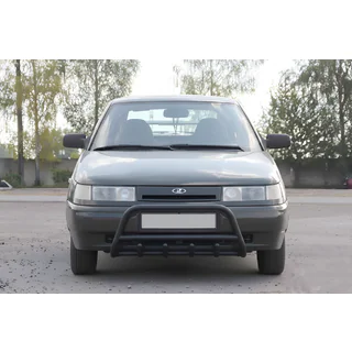 Frontbåge (bullbar) WT003 Black 60 mm (rostfritt stål) VAZ 2110-21115 1995–2015 foto 3