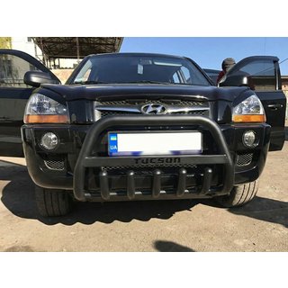 Frontbåge WT004 Black (rostfritt stål) Hyundai Tucson JM 2004– foto 2