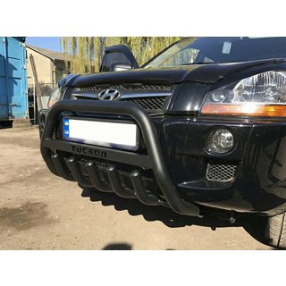 Frontbåge WT004 Black (rostfritt stål) Hyundai Tucson JM 2004– foto 1
