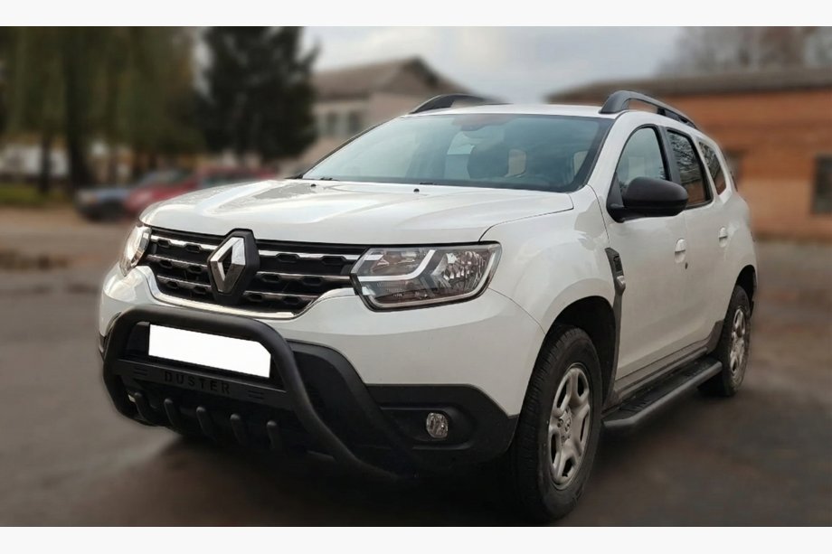 Renault Duster 2018–2024 Frontbåge med texten WT004 Black (rostfritt stål) Image