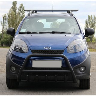 Frontbåge WT003 Black (rostfritt) Chery Beat 2009–2015 foto 1