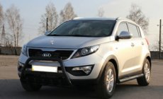 Kia Sportage 2010–2015 Frontbåge WT004 Black (rostfritt stål) foto 1