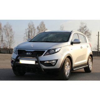Frontbåge WT004 Black (rostfritt stål) Kia Sportage 2010–2015 foto 1