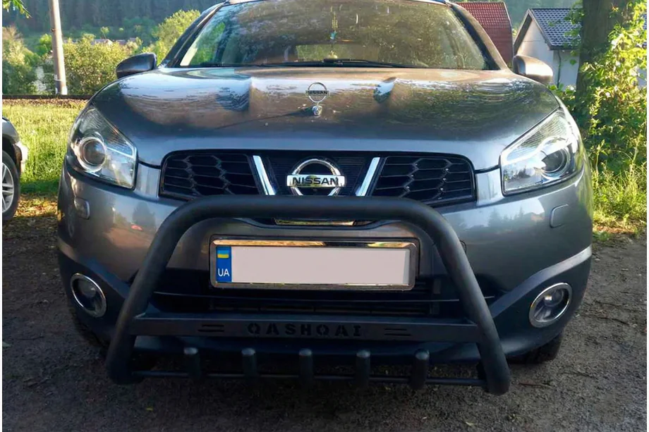 Nissan Qashqai 2007–2010 Frontbåge WT004 Black (rostfritt stål) Image