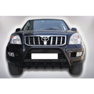 Frontbåge WT004 Black (rostfritt stål) Toyota Land Cruiser Prado 120 2002–2009 foto 1