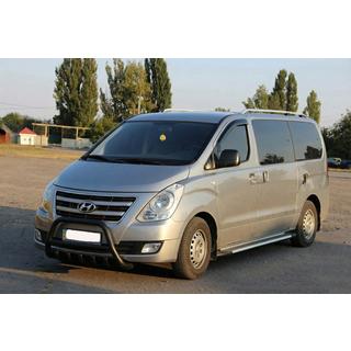 Frontbåge WT003 Black (rostfritt) Hyundai H300, H1, Starex 2008–2020 foto 3