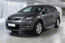 Mazda CX-7 2006–2012 Sidosteg Line (2 st, aluminium) foto 1