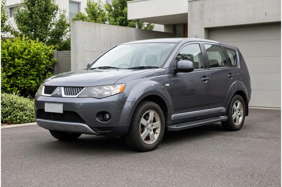 Mitsubishi Outlander 2006–2012 Sidosteg Allmond Black (2 st, aluminium) Image