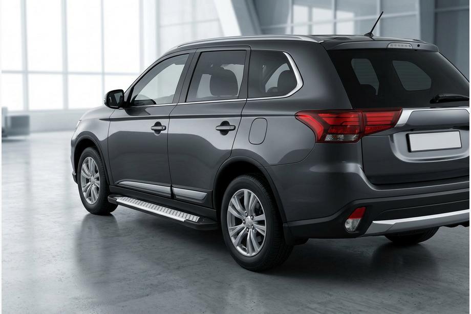 Mitsubishi Outlander 2012–2021 Sidosteg Allmond Grey (2 st, aluminium) Image