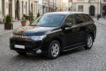 Mitsubishi Outlander 2012–2021 Sidosteg Allmond Black (2 st, aluminium) foto 1