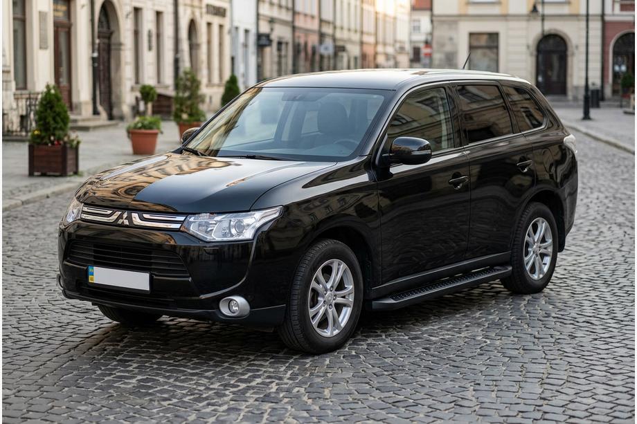 Mitsubishi Outlander 2012–2021 Sidosteg Allmond Black (2 st, aluminium) Image