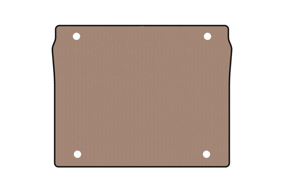 Fiat Doblo II 2010–2022 Gummimatta för bagageutrymme Carsuit (5-sits/kort hjulbas, beige) Foto 1