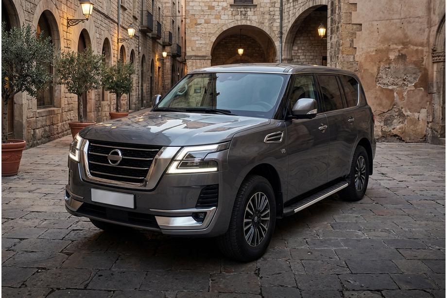 Nissan Patrol Y62 2010–2024 Sidosteg Fullmond (2 st, aluminium) Image