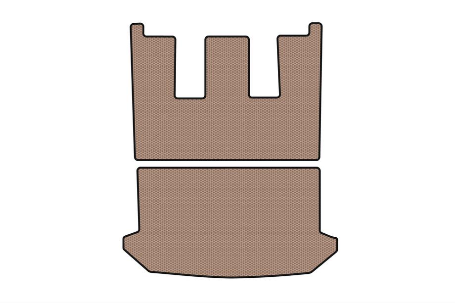 Citroen C-8 2002–2014 Gummimatta för bagageutrymme Carsuit V1 (Beige) Image