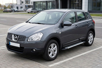 Nissan Qashqai 2007–2010 Sidosteg Line (2 st, aluminium) foto 1