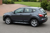 Nissan Qashqai 2010–2014 Sidosteg Sunrise (2 st, aluminium) Kort hjulbas foto 1