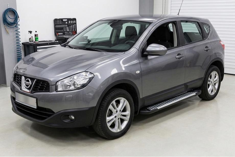 Nissan Qashqai 2010–2014 Sidosteg Line (2 st, aluminium) Lång hjulbas Image