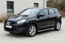 Nissan Qashqai 2010–2014 Sidosteg Maydos V1 (2 st, aluminium ↗ rostfritt stål) foto 1