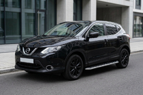 Nissan Qashqai 2014–2021 Sidosteg Maydos V1 (2 st, aluminium ↗ rostfritt stål) foto 1