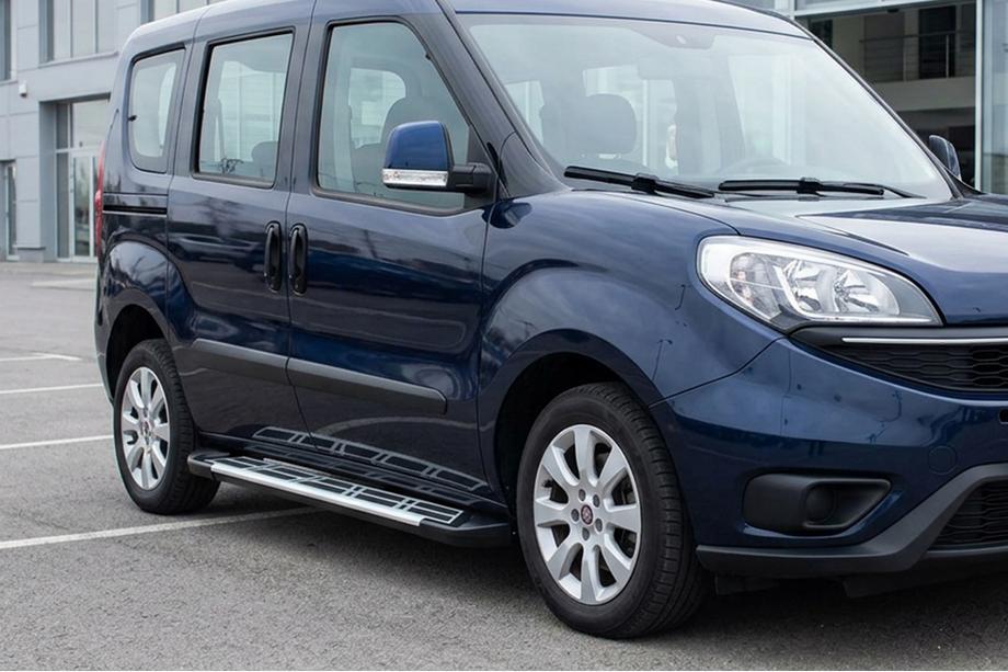 Opel Combo 2012–2018 Sidosteg Sunrise (2 st, aluminium) Image