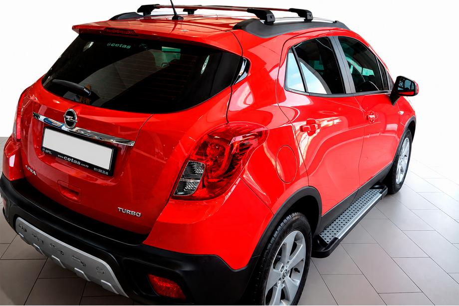 Opel Mokka 2012–2021 Sidosteg Allmond Grey (2 st, aluminium) Image