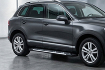 Porsche Cayenne 2003–2010 Sidosteg Sunrise (2 st, aluminium) foto 1