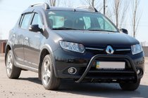 Renault Sandero 2013–2022 Frontbåge WT003 Black (rostfritt) foto 3