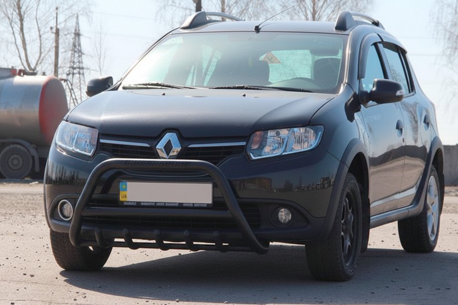 Renault Sandero 2013–2022 Frontbåge WT003 Black (rostfritt) Image