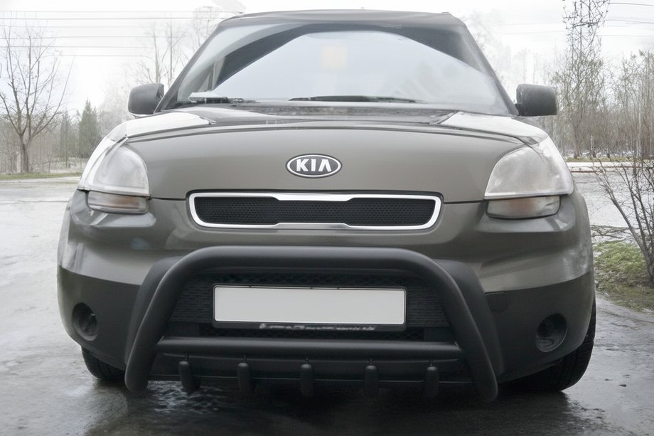 Kia Soul I 2008–2013 Frontbåge WT003 Black (rostfritt) Image
