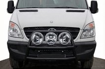Mercedes Sprinter W906 2006–2018 Hög frontbåge WT018 Black (rostfritt stål) foto 1