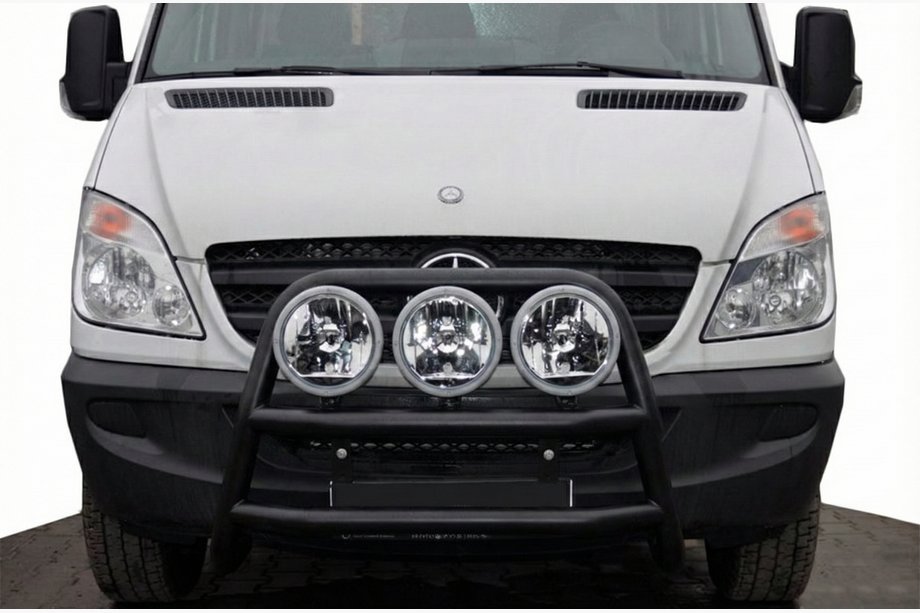 Mercedes Sprinter W906 2006–2018 Hög frontbåge WT018 Black (rostfritt stål) Image