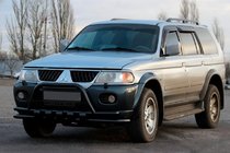 Mitsubishi Pajero Sport 1996–2007 Frontbåge ST015WT Black (rostfritt stål) foto 1