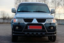 Mitsubishi Pajero Sport 1996–2007 Frontbåge ST015WT Black (rostfritt stål) foto 2