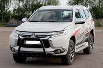 Mitsubishi Pajero Sport 2015– Kängurubåge WT008 Black (rostfritt stål) foto 2