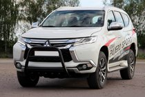 Mitsubishi Pajero Sport 2015– Kängurubåge WT008 Black (rostfritt stål) foto 5